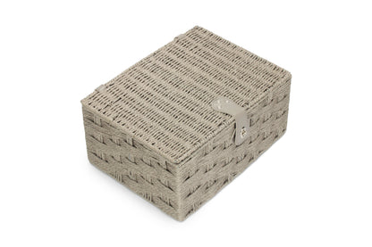 LARGE GREY PAPER ROPE HAMPER