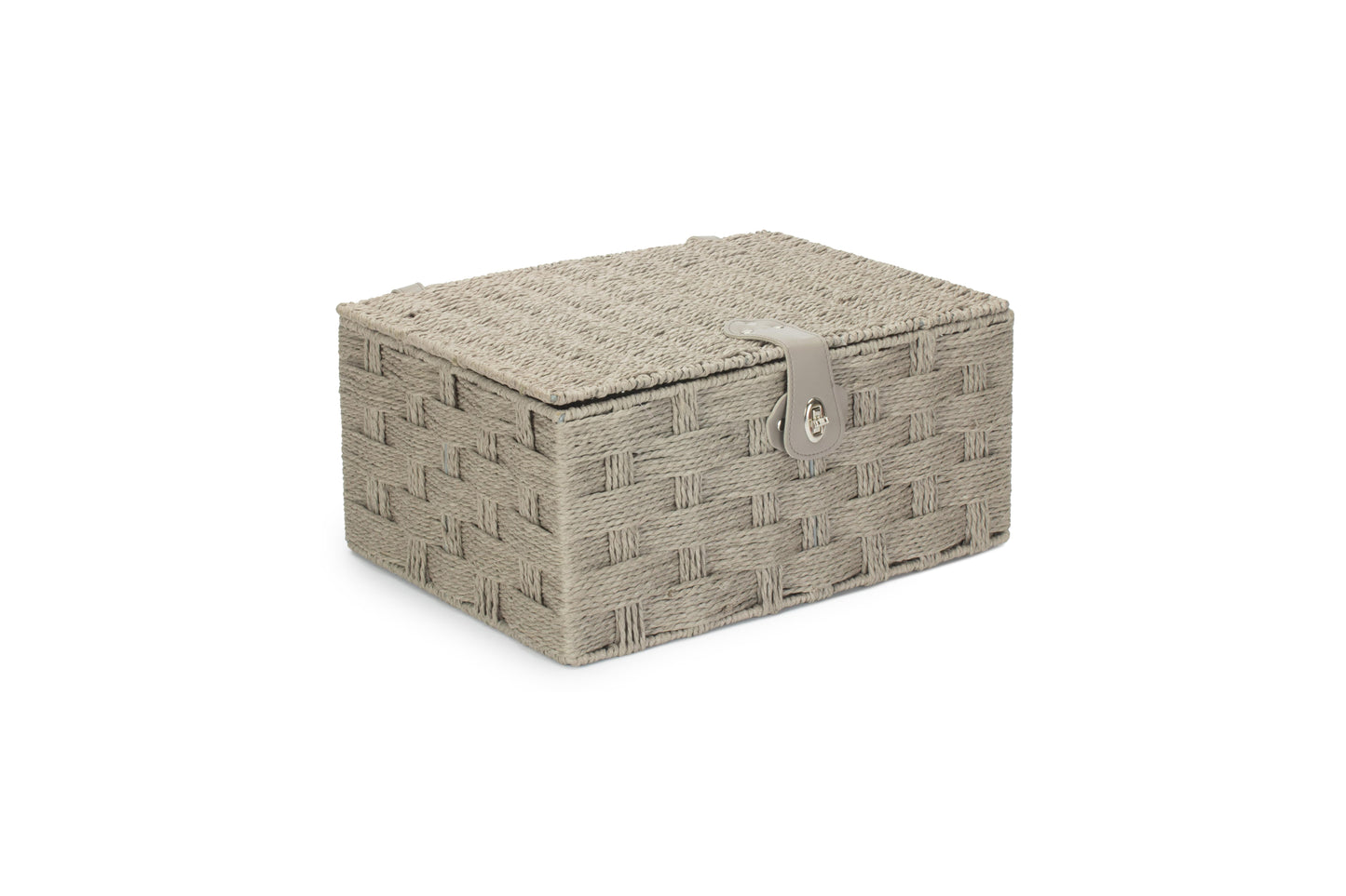 LARGE GREY PAPER ROPE HAMPER