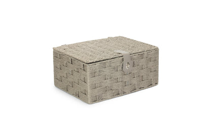 LARGE GREY PAPER ROPE HAMPER