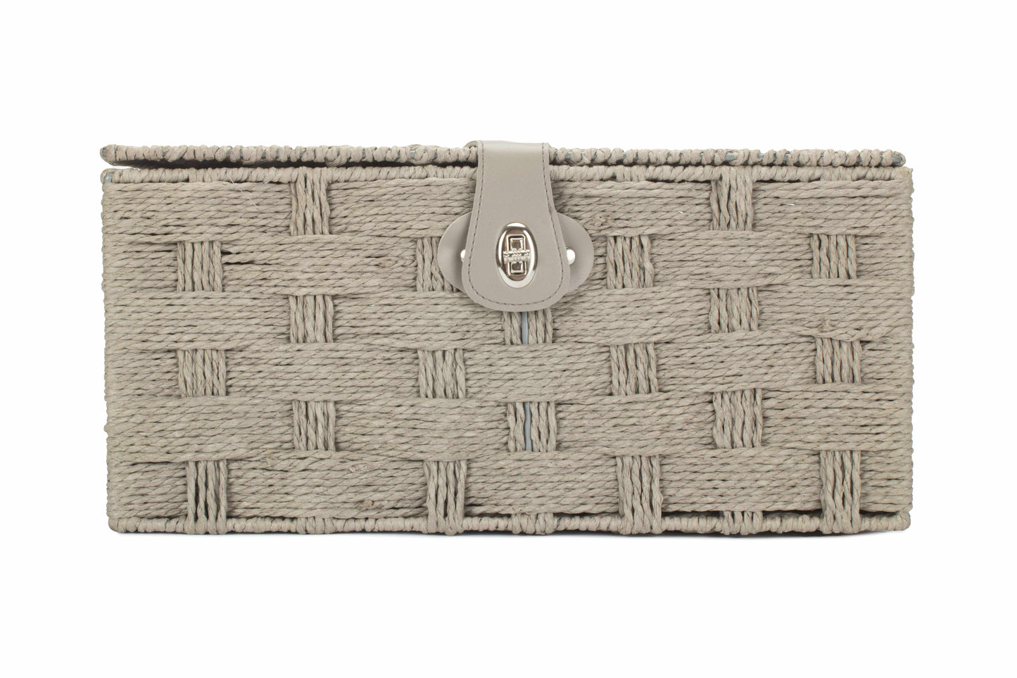 LARGE GREY PAPER ROPE HAMPER