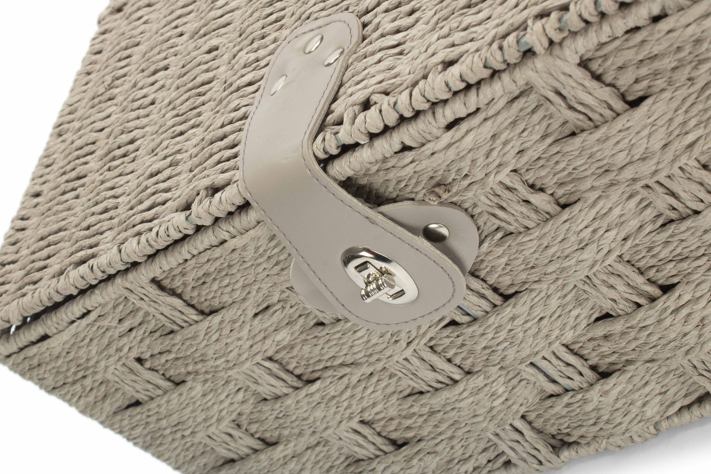 LARGE GREY PAPER ROPE HAMPER