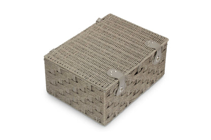 EXTRA LARGE GREY PAPER ROPE HAMPER