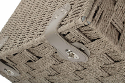 EXTRA LARGE GREY PAPER ROPE HAMPER