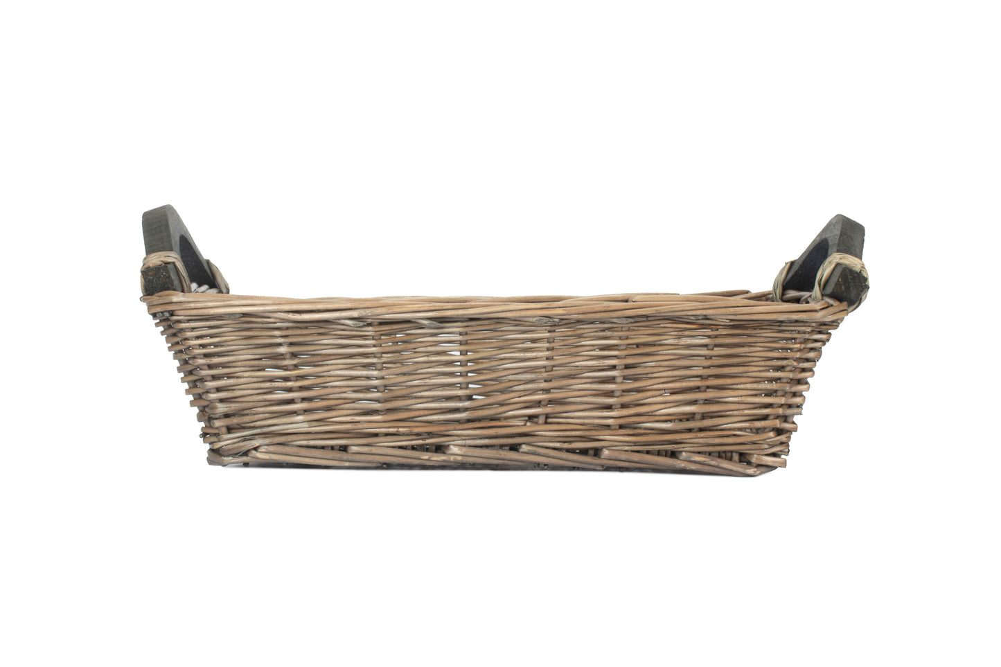 SMALL ANTIQUE WASH WOODEN HANDLE TRAY
