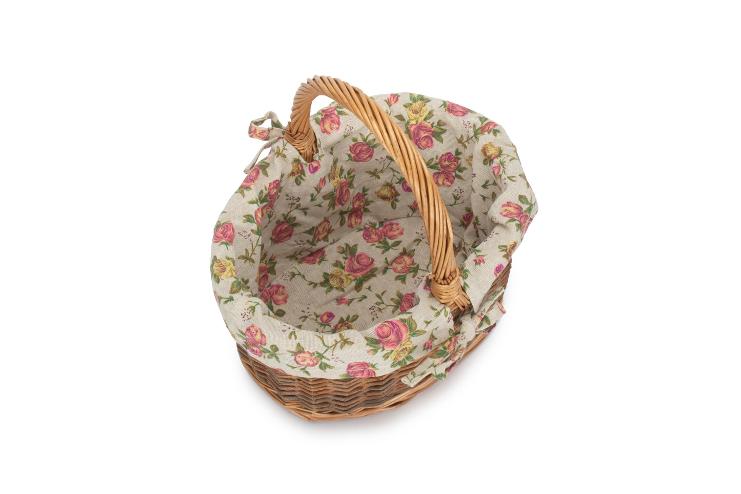 CHILD'S COUNTRY OVAL SHOPPER with GARDEN ROSE LINING