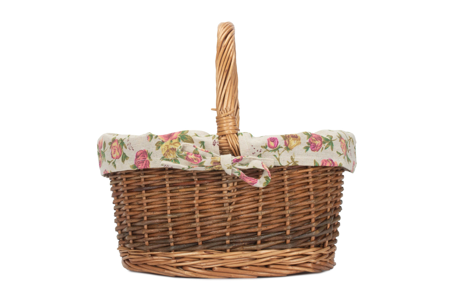 CHILD'S COUNTRY OVAL SHOPPER with GARDEN ROSE LINING