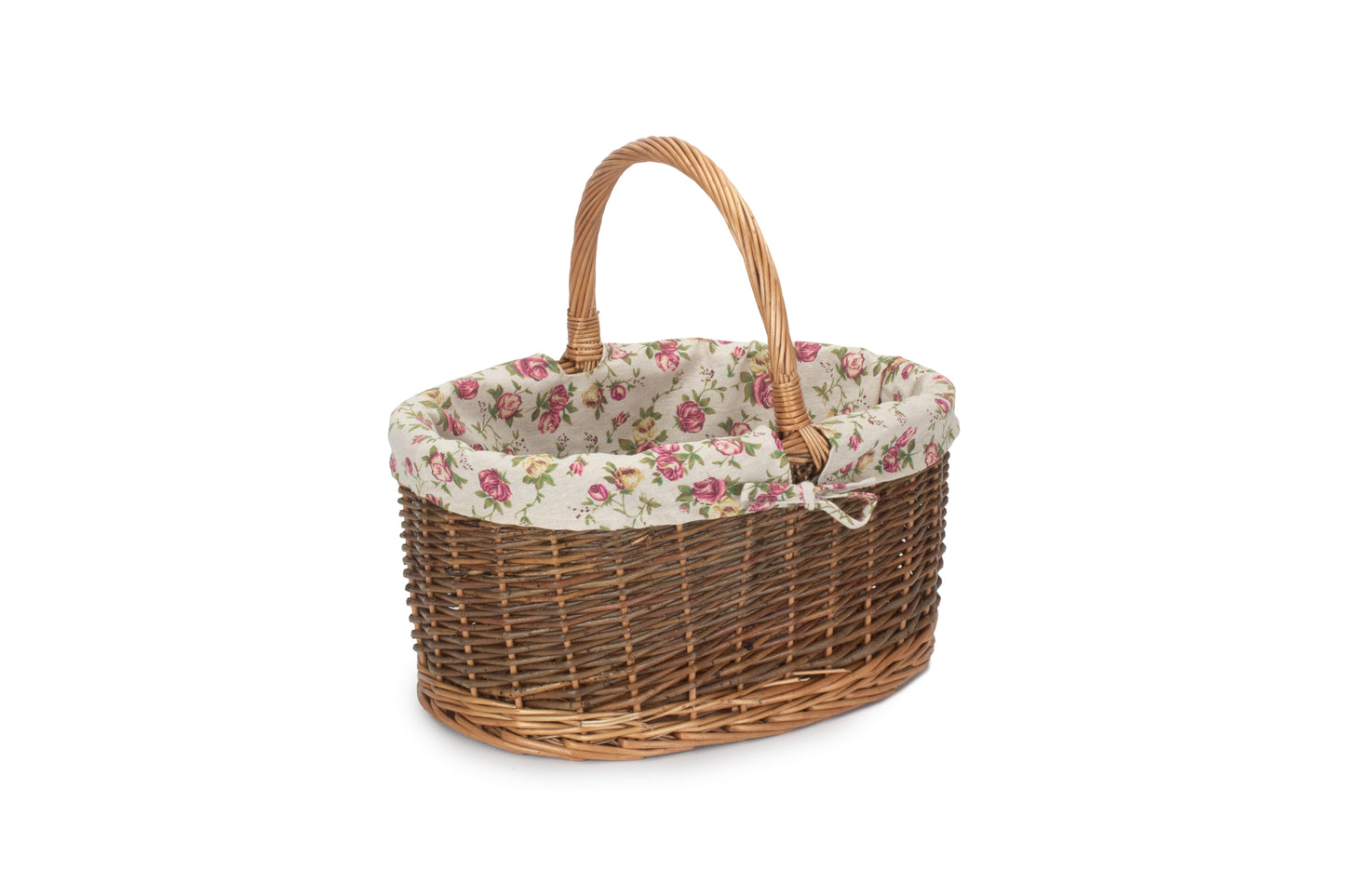 COUNTRY OVAL SHOPPER with GARDEN ROSE LINING