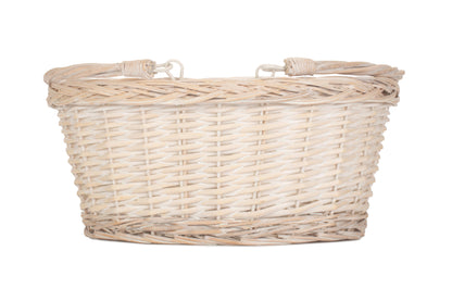 MEDIUM WHITE SWING HANDLE SHOPPER