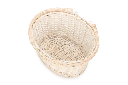 SMALL WHITE SWING HANDLE SHOPPER