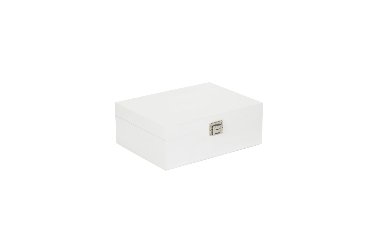 12" WHITE WOODEN BOX