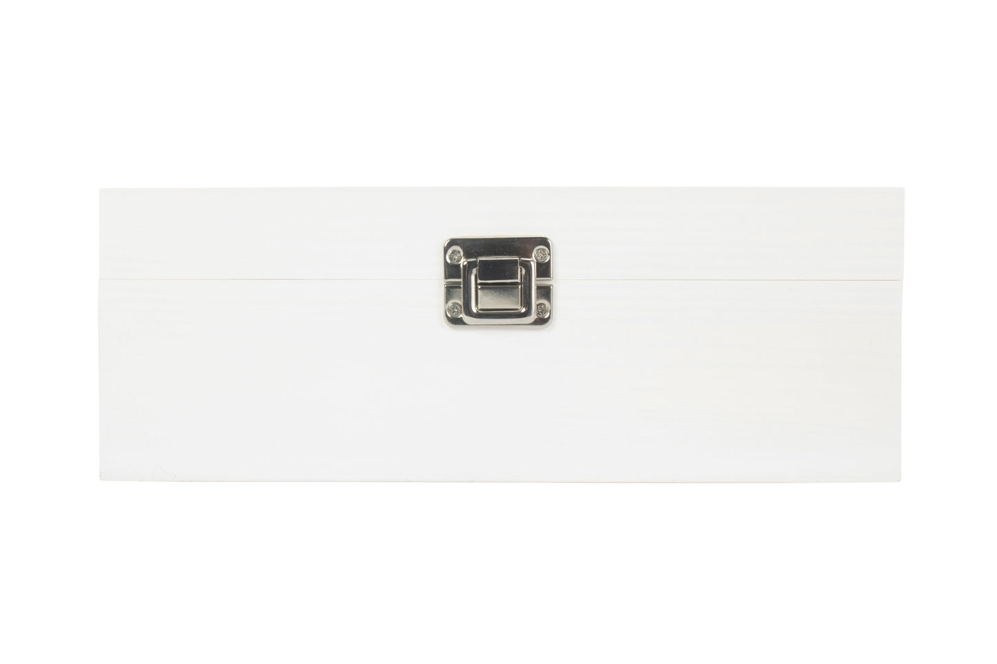 12" WHITE WOODEN BOX