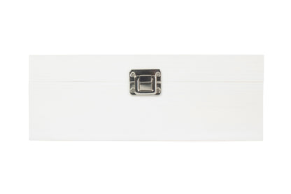 12" WHITE WOODEN BOX