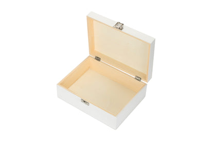 12" WHITE WOODEN BOX