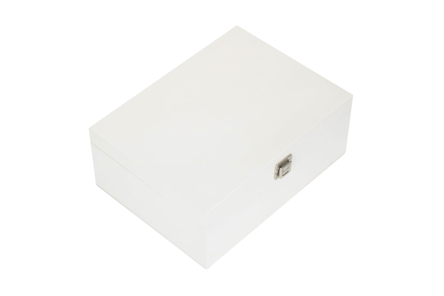14" WHITE WOODEN BOX