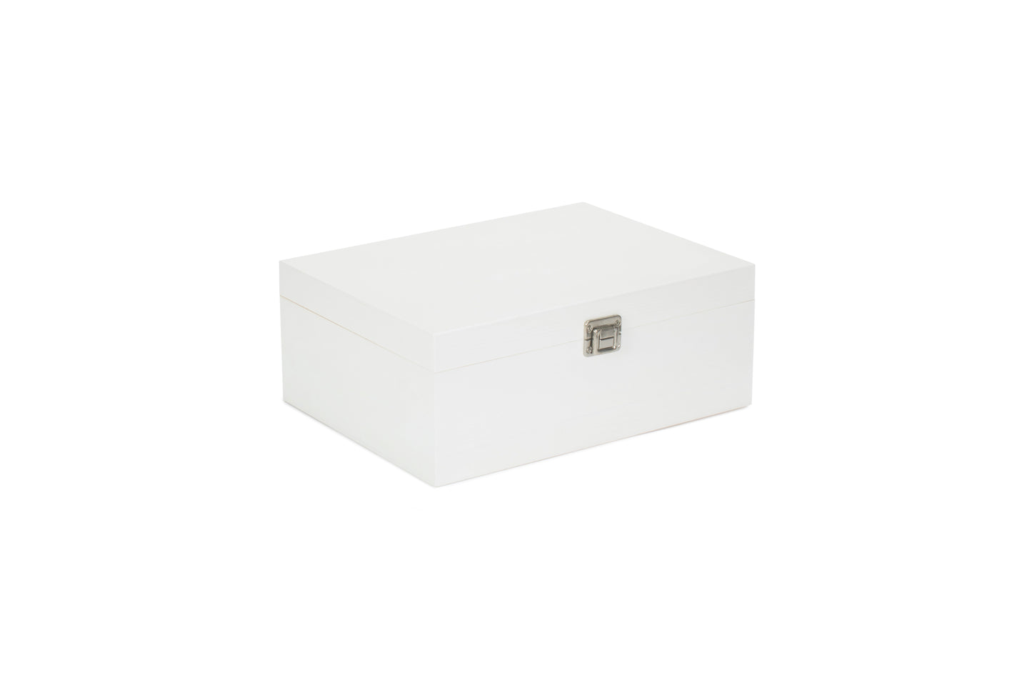 14" WHITE WOODEN BOX