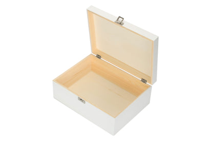 14" WHITE WOODEN BOX