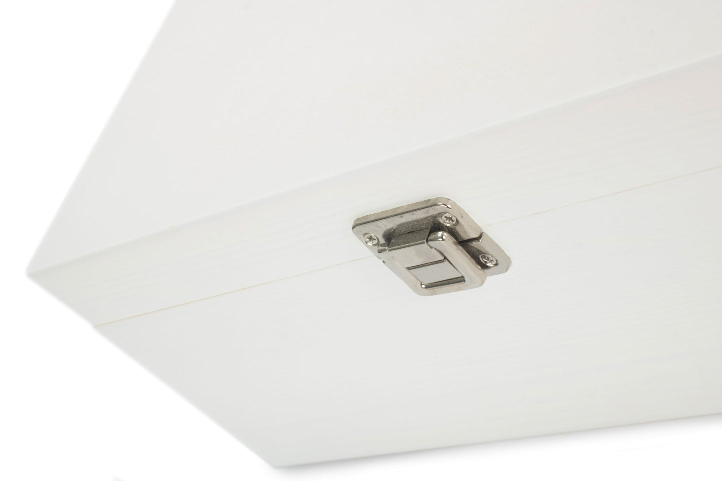 14" WHITE WOODEN BOX
