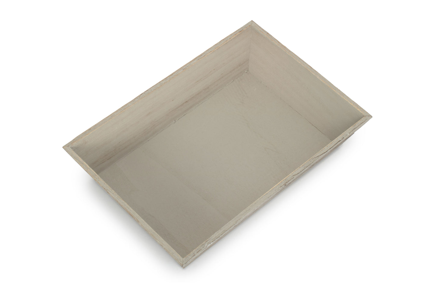 LARGE DOVE GREY WOODEN PACKING TRAY