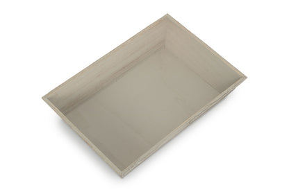 LARGE DOVE GREY WOODEN PACKING TRAY