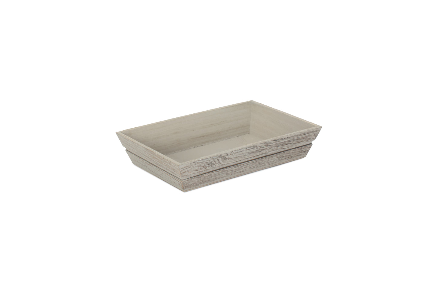 LARGE DOVE GREY WOODEN PACKING TRAY