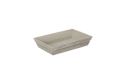 LARGE DOVE GREY WOODEN PACKING TRAY