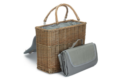 GREY CHILLER BASKET and PICNIC BLANKET
