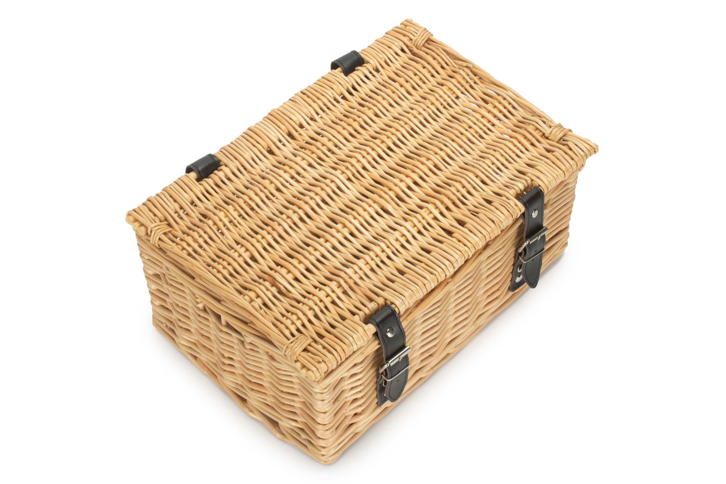 14 inch EMPTY WICKER HAMPER BASKET - BUFF - UNLINED