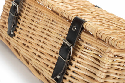 14 inch EMPTY WICKER HAMPER BASKET - BUFF - UNLINED