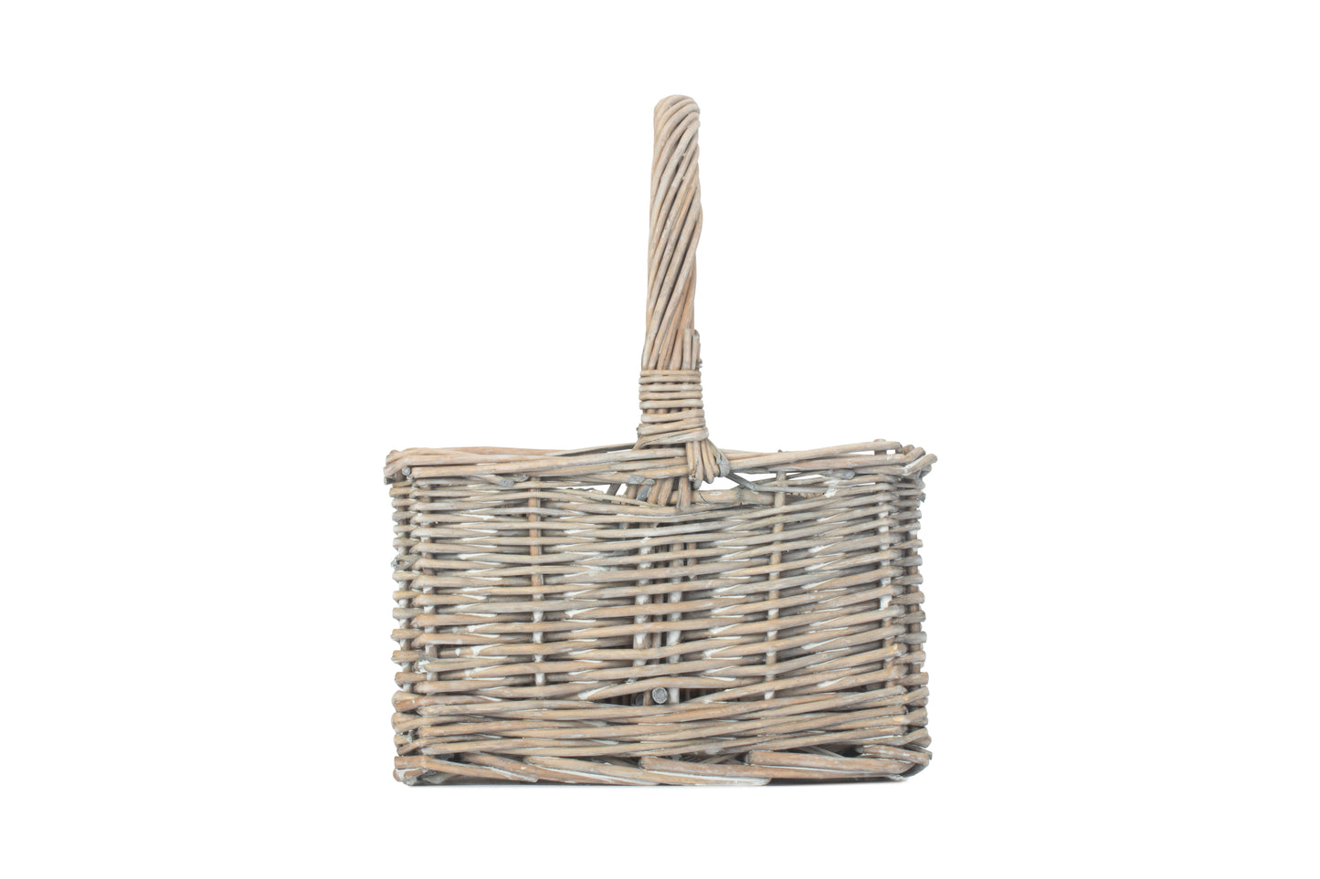 GREY WASH SQUARE 4 SECTION CUTLERY BASKET