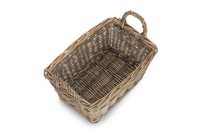 SMALL ANTIQUE WASH HANDLED STORAGE SOLUTION - UNLINED