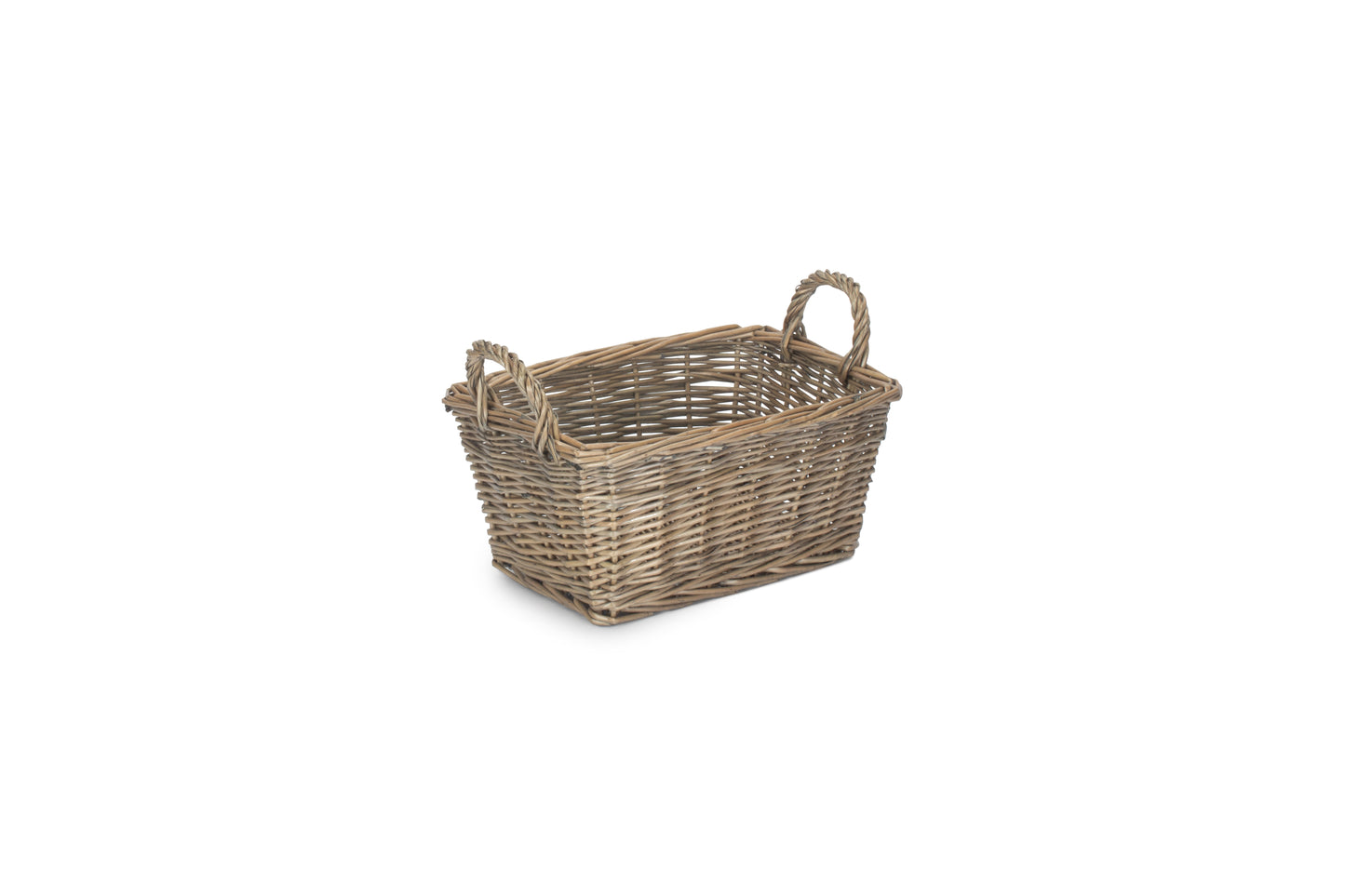 SMALL ANTIQUE WASH HANDLED STORAGE SOLUTION - UNLINED