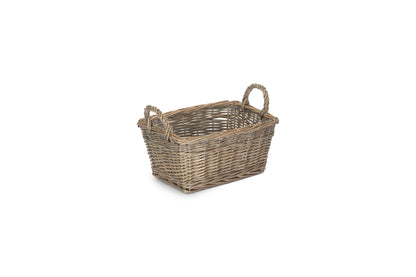 SMALL ANTIQUE WASH HANDLED STORAGE SOLUTION - UNLINED