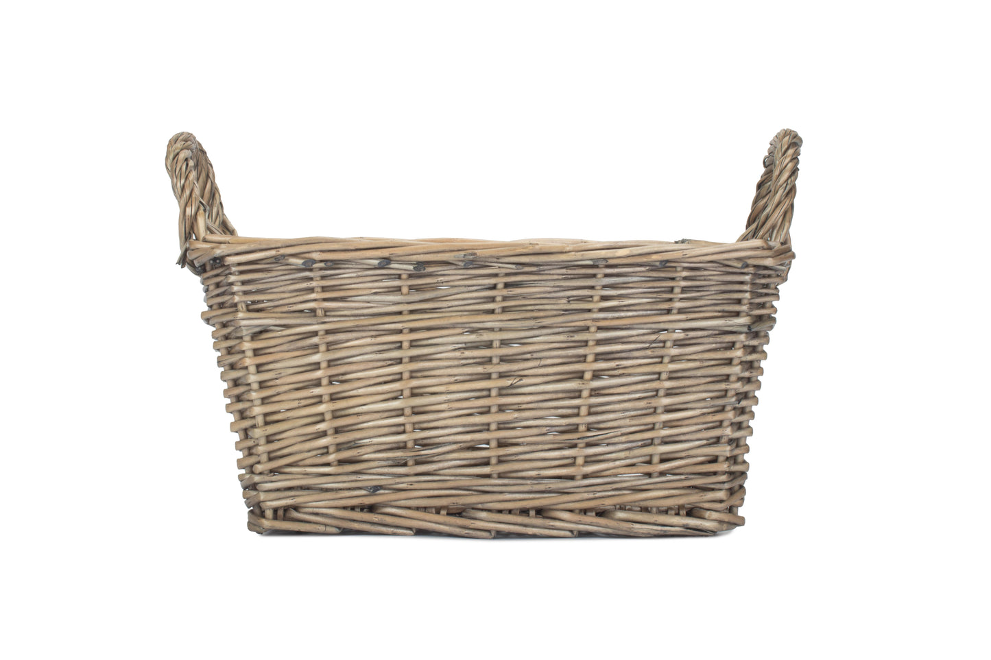 SMALL ANTIQUE WASH HANDLED STORAGE SOLUTION - UNLINED