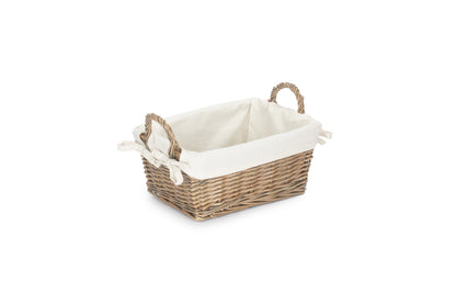 MEDIUM ANTIQUE WASH HANDLED STORAGE SOLUTION with WHITE LINING