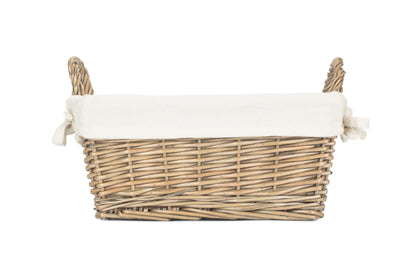 MEDIUM ANTIQUE WASH HANDLED STORAGE SOLUTION with WHITE LINING