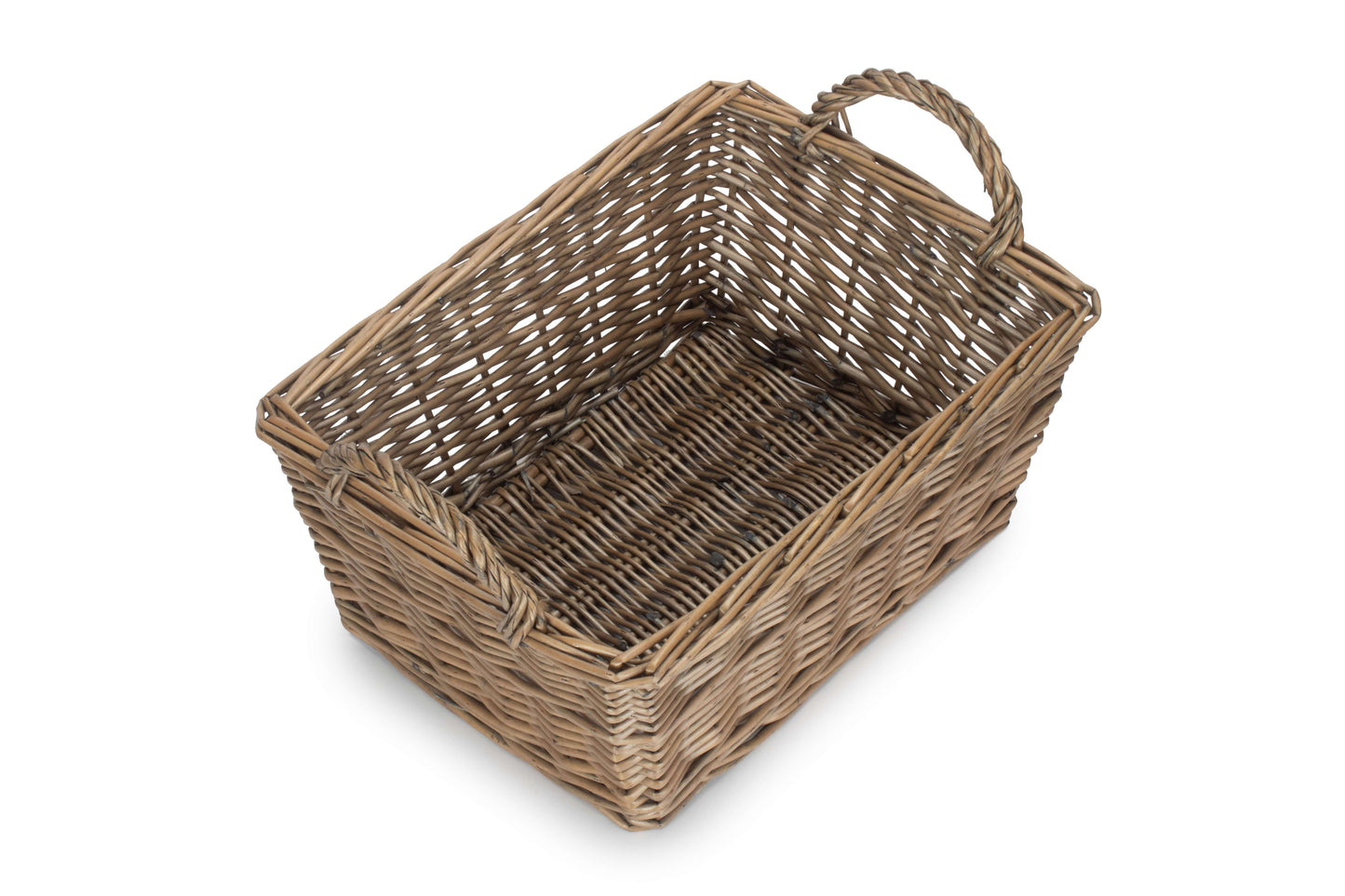 LARGE ANTIQUE WASH HANDLED STORAGE SOLUTION - UNLINED
