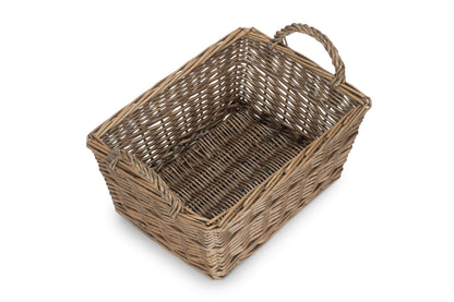 LARGE ANTIQUE WASH HANDLED STORAGE SOLUTION - UNLINED