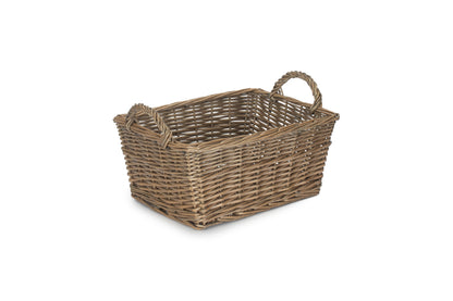 LARGE ANTIQUE WASH HANDLED STORAGE SOLUTION - UNLINED