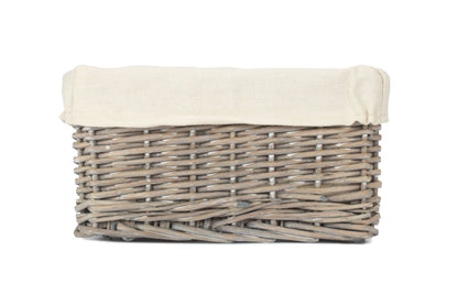SMALL GREY WASH FINISH TRAY with LINING