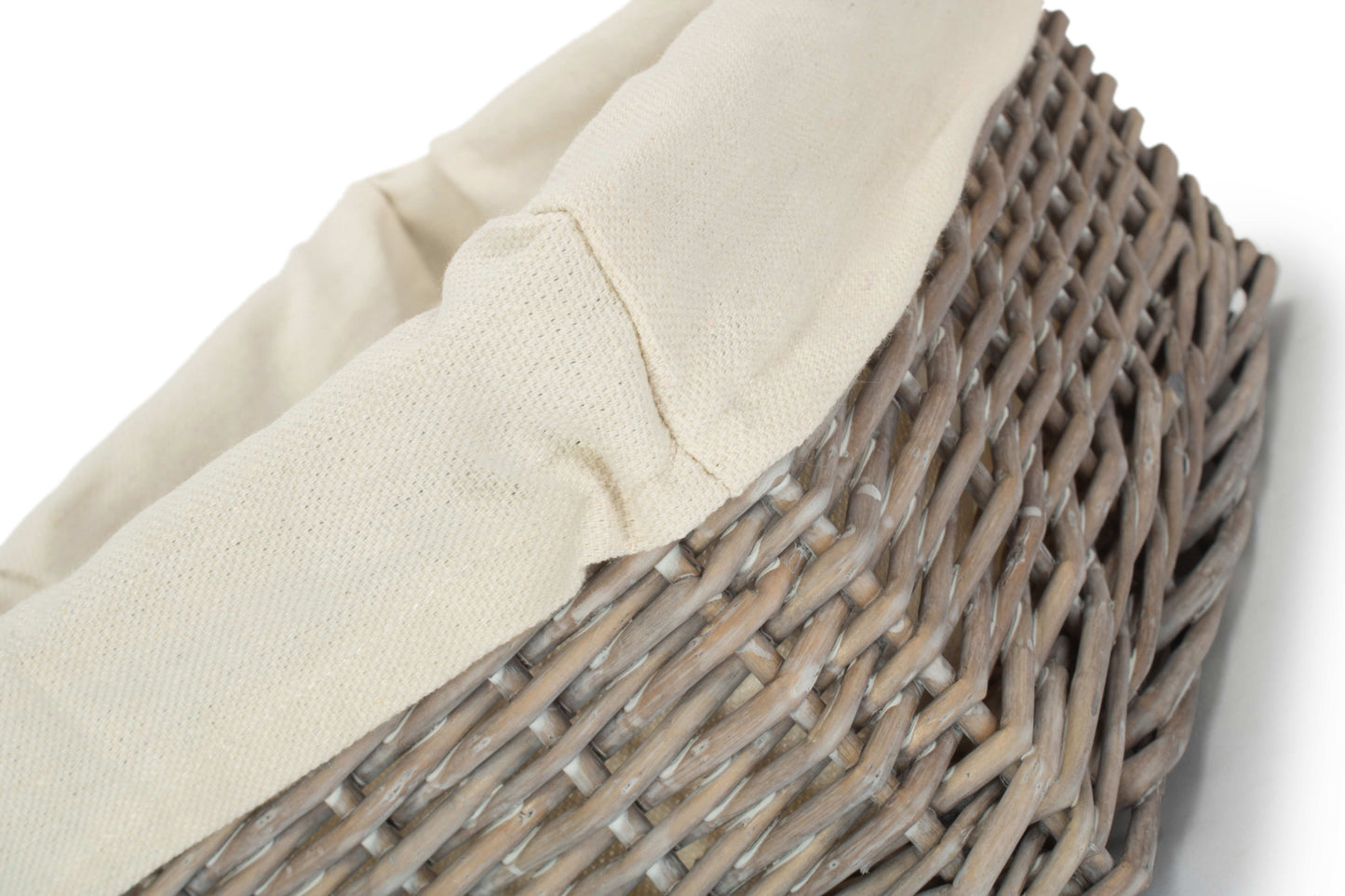 SMALL GREY WASH FINISH TRAY with LINING