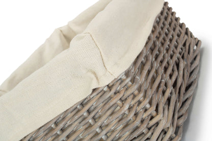 SMALL GREY WASH FINISH TRAY with LINING