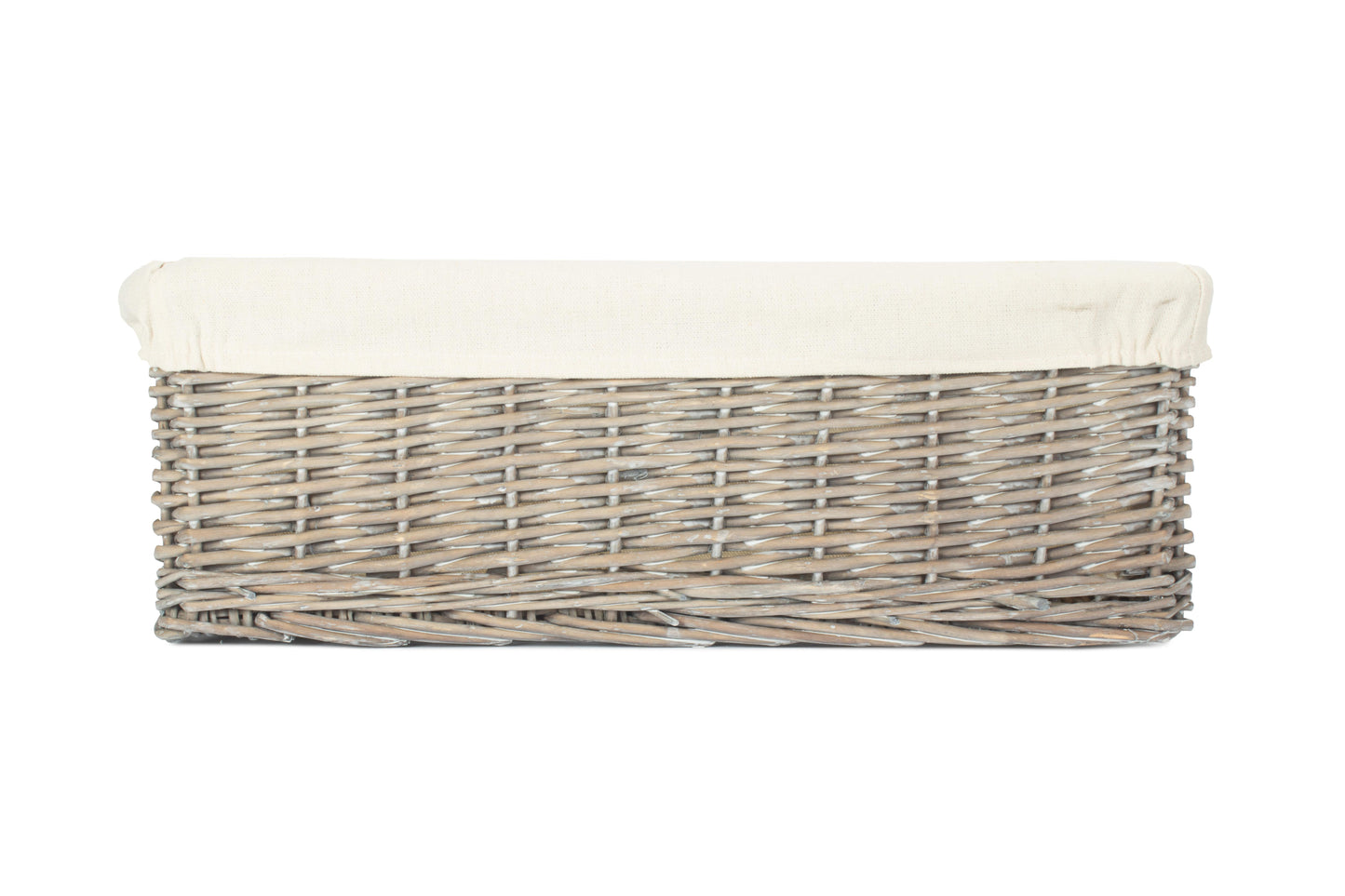 EXTRA LARGE GREY WASH FINISH TRAY with LINING