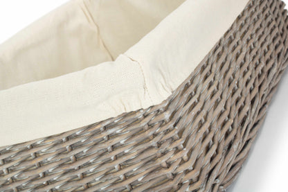 EXTRA LARGE GREY WASH FINISH TRAY with LINING