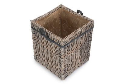 SIZE 1 GREY WASH SQUARE STORAGE BASKET