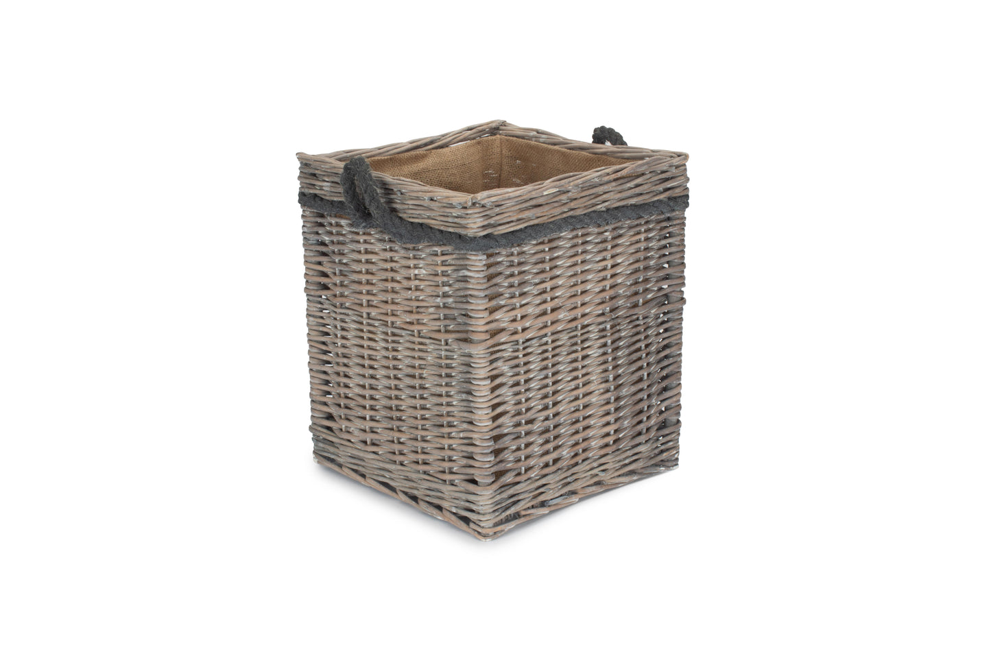 SIZE 1 GREY WASH SQUARE STORAGE BASKET