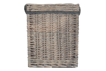SIZE 1 GREY WASH SQUARE STORAGE BASKET