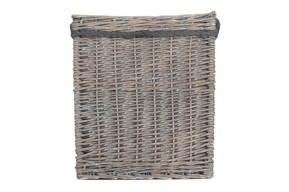 SIZE 2 GREY WASH SQUARE STORAGE BASKET