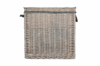 SIZE 3 GREY WASH SQUARE STORAGE BASKET