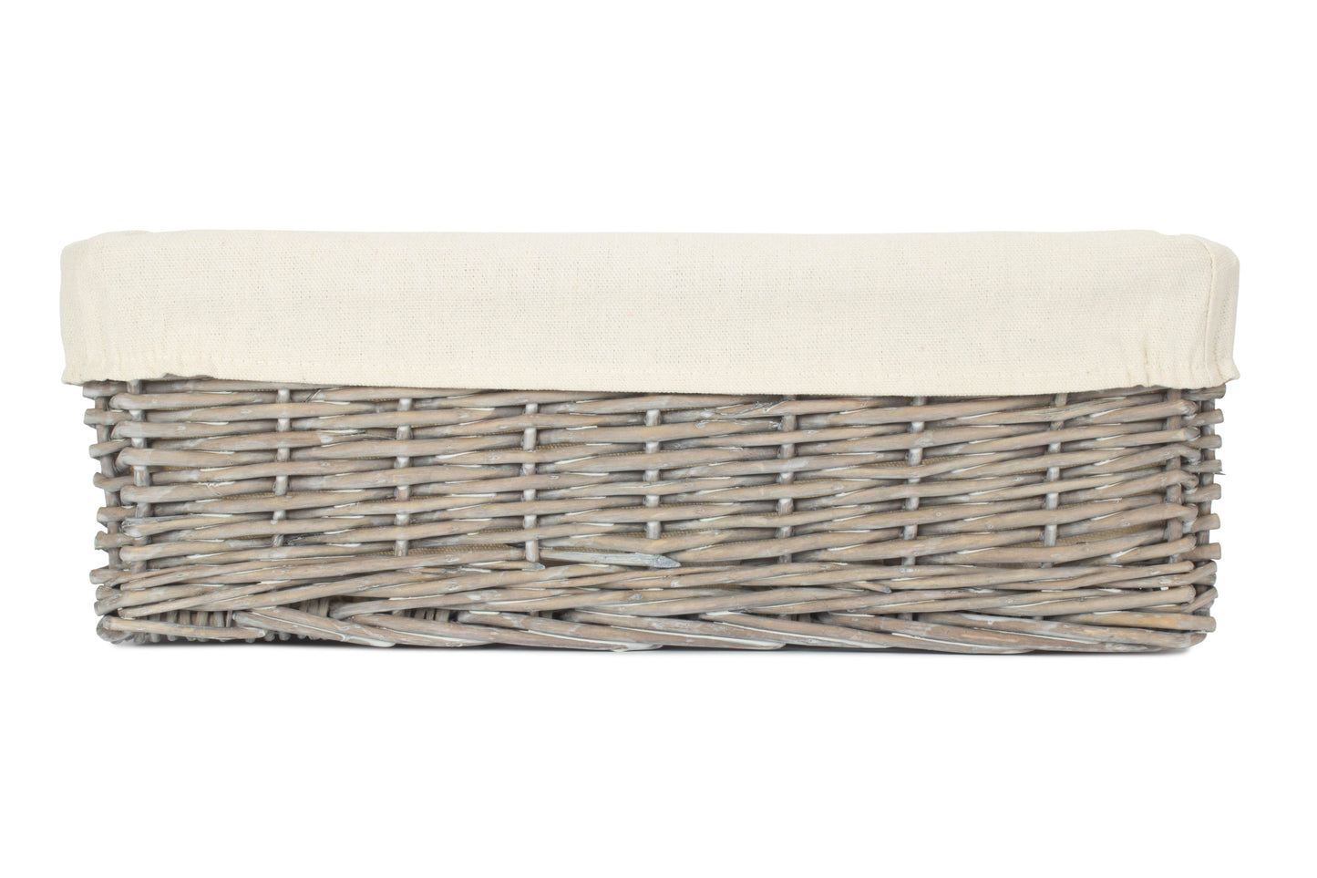 LARGE GREY WASH FINISH TRAY with LINING