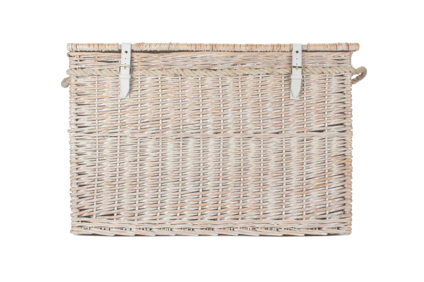 29" WHITE WASH STORAGE HAMPER